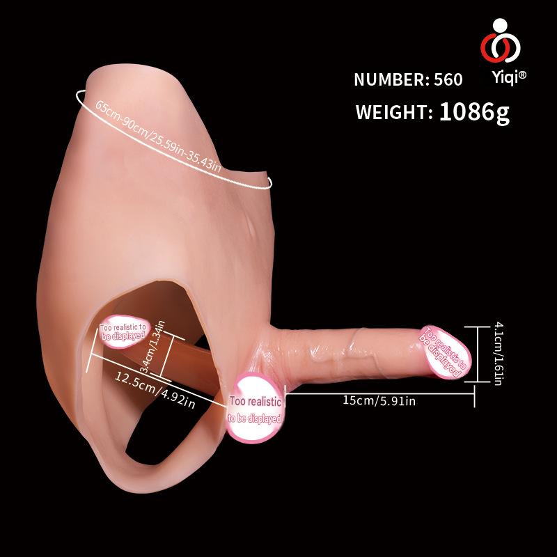 Quần da liền dương vật 2 đầu cho Les