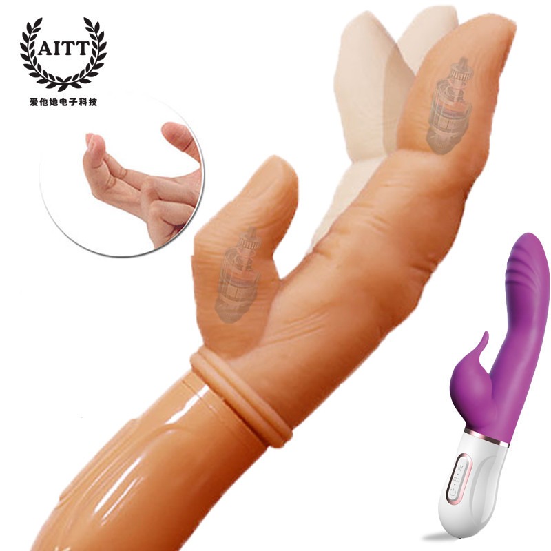 Ngón tay có nhánh rung móc điểm G kích thích - DV246