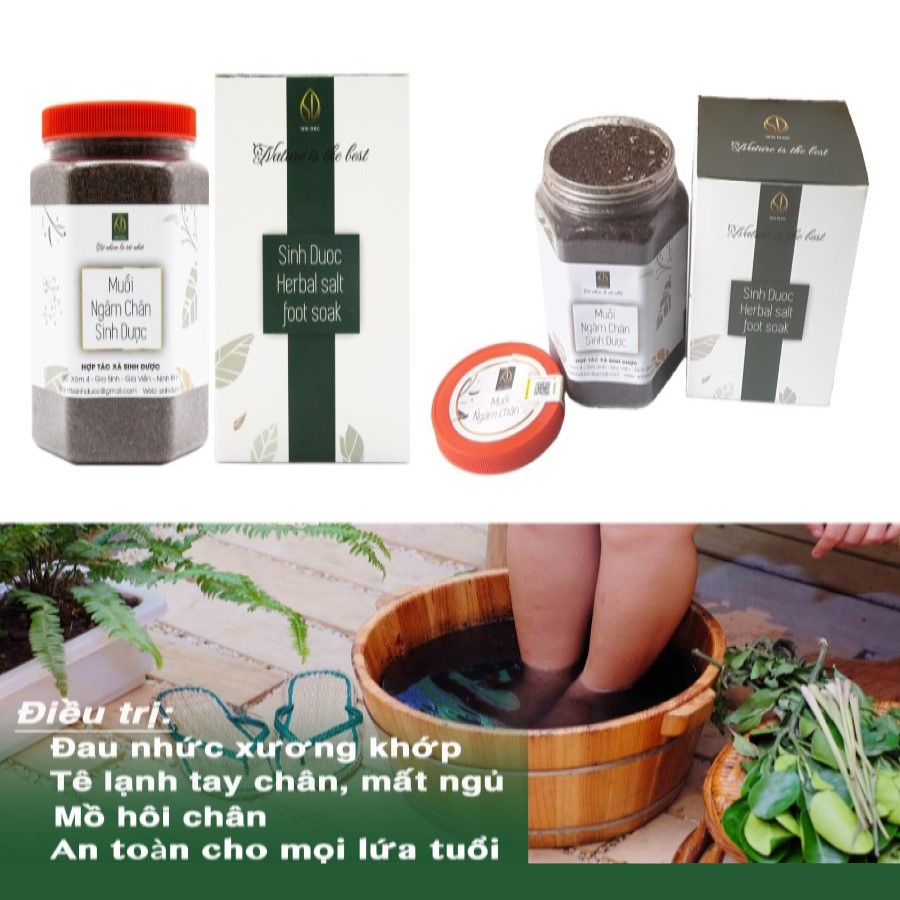 Combo 02 Muối ngâm chân Sinh Dược 550gr - NPP Vườn Đặc Sản