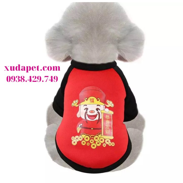Áo hình thần tài cho chó mèo Xudapet