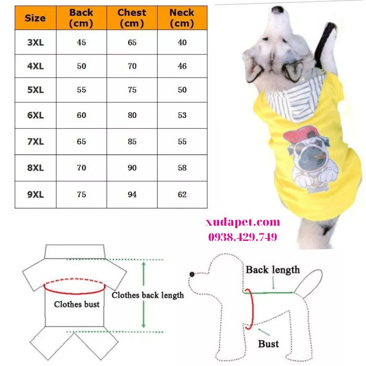 Áo Hoodie Vàng Hình Chó Pug Nón Sọc