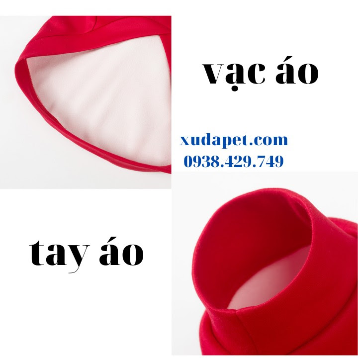 Áo Tết Đỏ Cho Chó Lớn Kèm Túi Lân