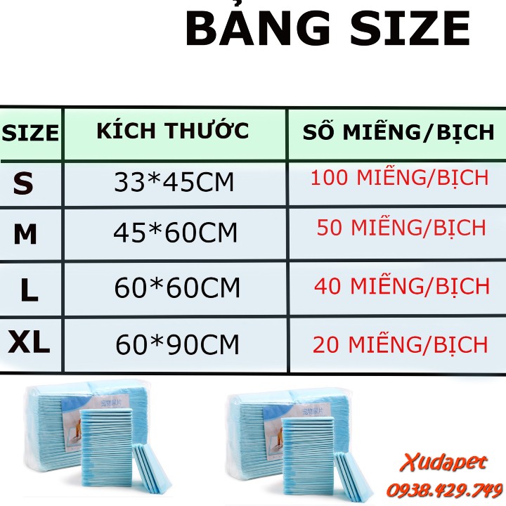 Bịch Tả Lót Chuồng Cho Chó Đi Vệ Sinh Theo Size