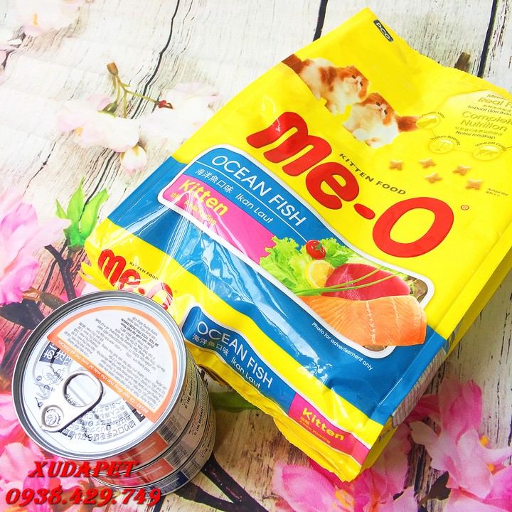 Combo Thức Ăn Cho Mèo Con 1.1kg và 3 Hộp Pate Cho Mèo Nhiều Vị