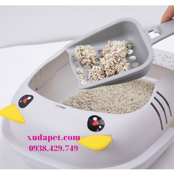Khay vệ sinh cho mèo Xudapet hình mặt mèo dễ thương