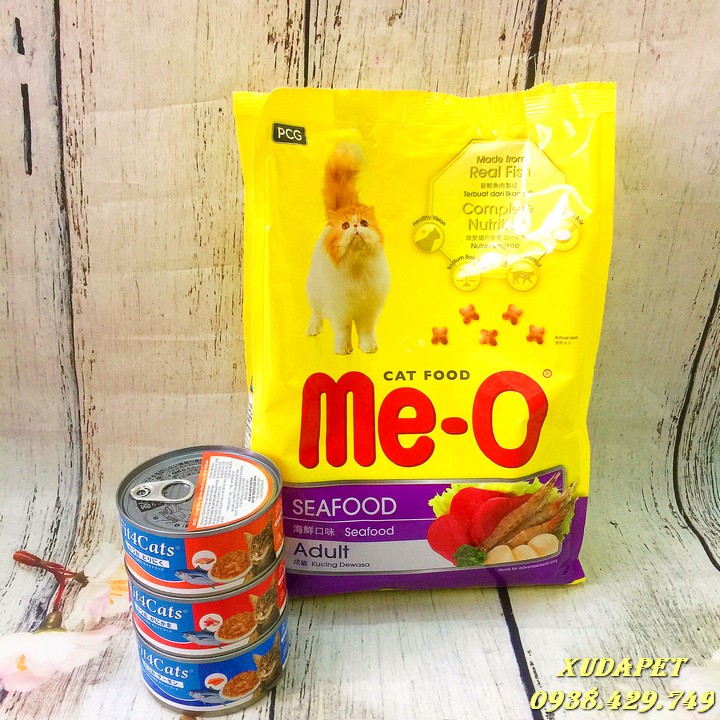 COMBO THỨC ĂN MEO CHO MÈO TRÊN 1 TUỔI 1.2KG VÀ 3 HỘP PATE NHẬT BẢN CHO MÈO NHIỀU VỊ