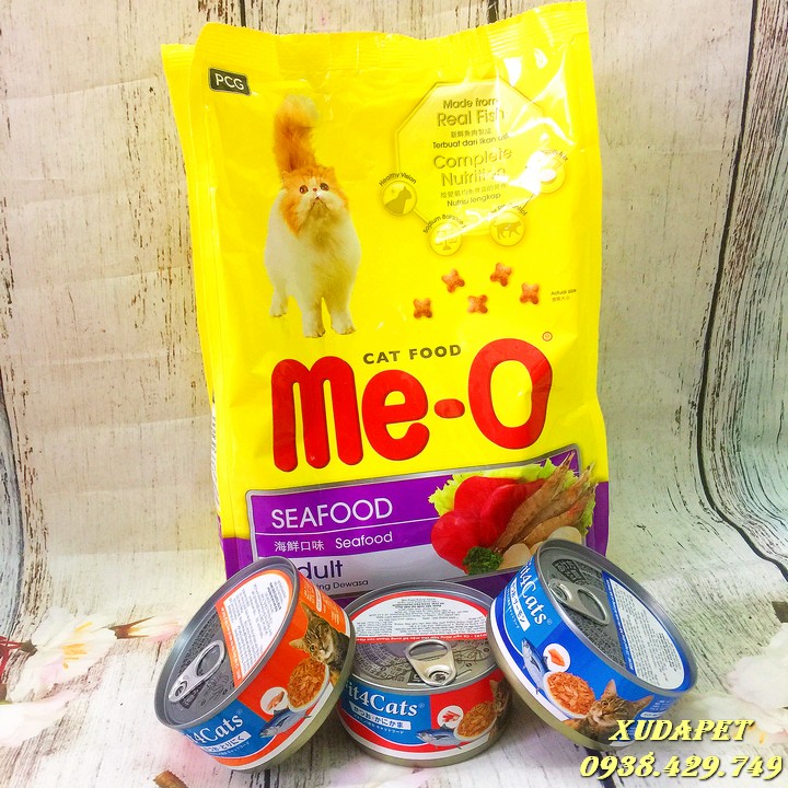 COMBO THỨC ĂN MEO CHO MÈO TRÊN 1 TUỔI 1.2KG VÀ 3 HỘP PATE NHẬT BẢN CHO MÈO NHIỀU VỊ