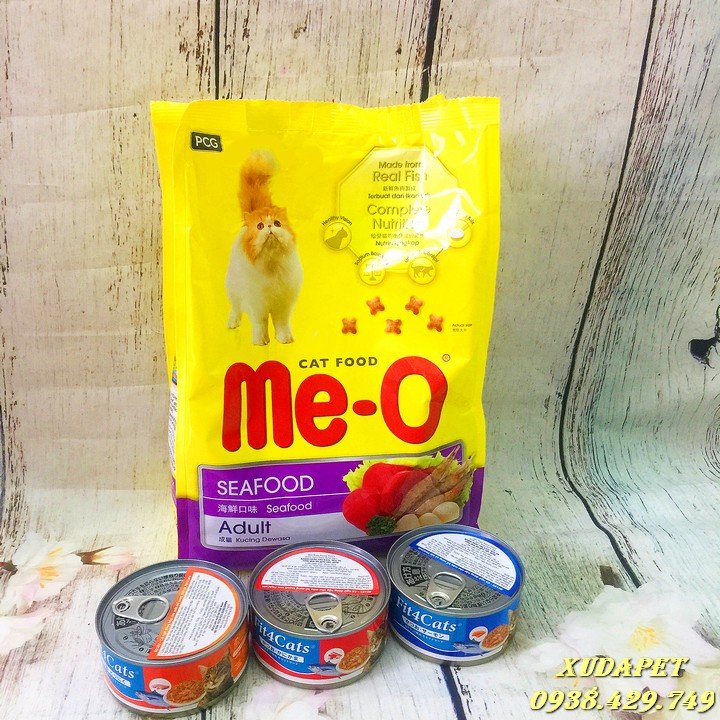 COMBO THỨC ĂN MEO CHO MÈO TRÊN 1 TUỔI 1.2KG VÀ 3 HỘP PATE NHẬT BẢN CHO MÈO NHIỀU VỊ