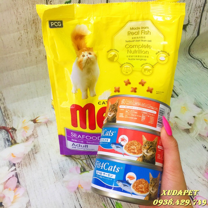 COMBO THỨC ĂN MEO CHO MÈO TRÊN 1 TUỔI 1.2KG VÀ 3 HỘP PATE NHẬT BẢN CHO MÈO NHIỀU VỊ