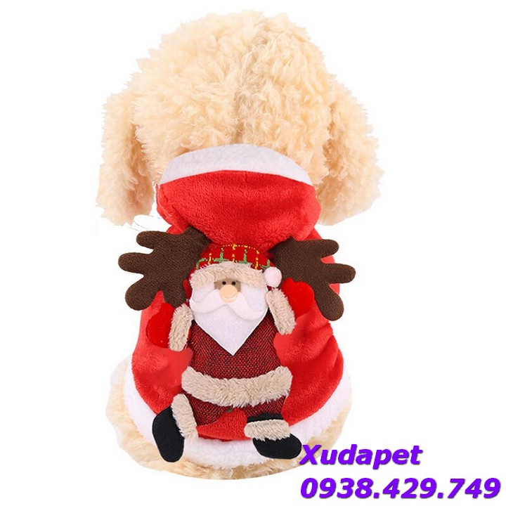  Áo Ông Già Noel Vui Vẻ Cho Mèo Chó