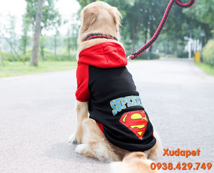 Áo Hoodie Siêu Nhân Cho Chó Lớn