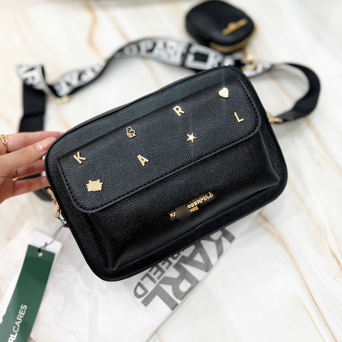 K🅰RL L🅰G3RF3LD MAYBELLE CAMERA BAG