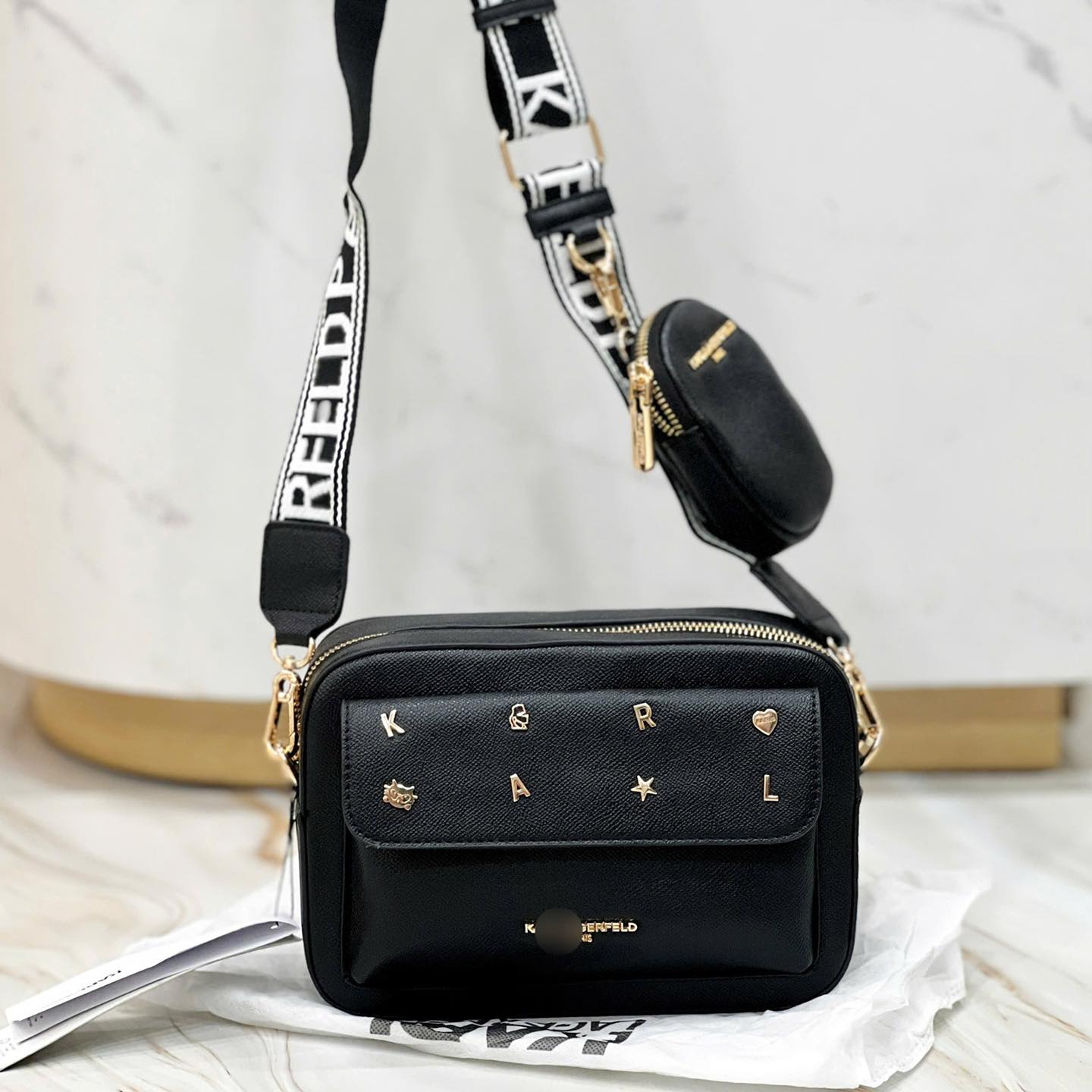 K🅰RL L🅰G3RF3LD MAYBELLE CAMERA BAG