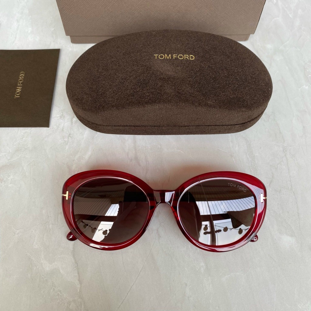 KÍNH MÁT NỮ TFORD FT1009 tròn ĐỎ