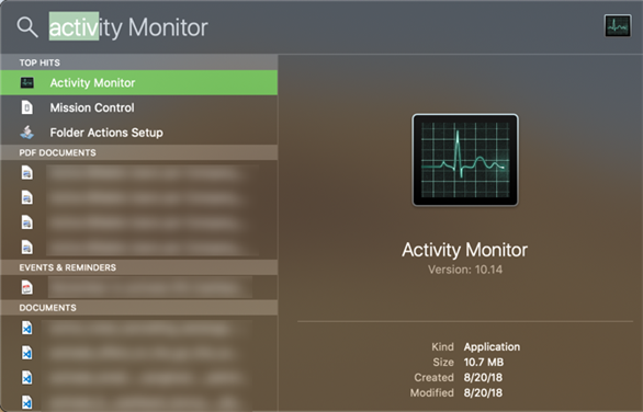 Cách để mở được Activity Monitor trên Macbook