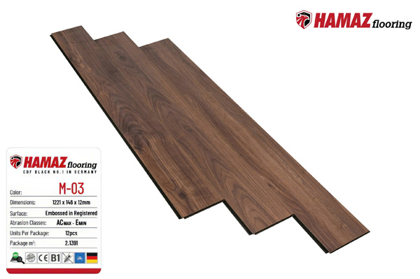 Sàn Gỗ Cốt Đen HAMAZ Siêu Chống Nước - Kho Sàn Gỗ 247