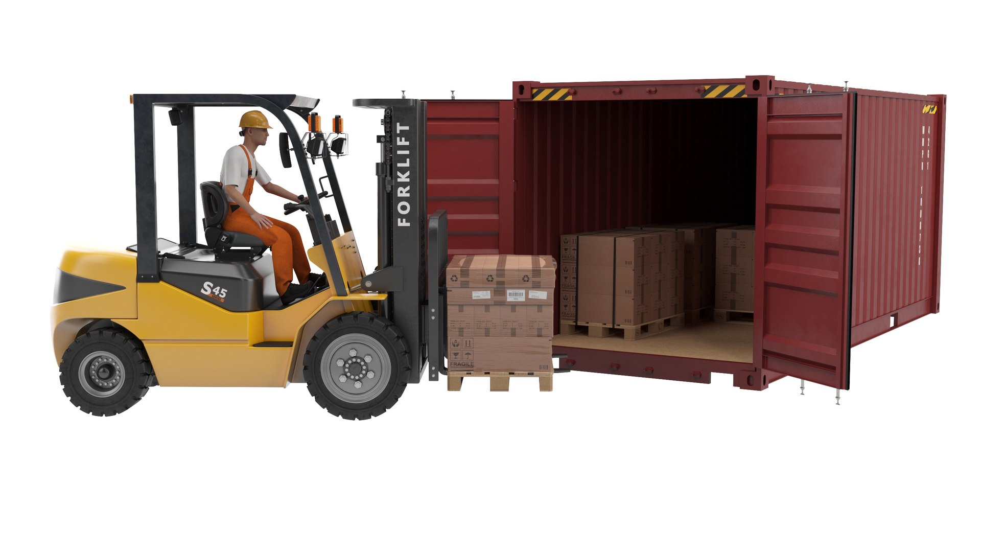 xe nâng chui công- Tìm hiểu về xe nâng chui container
