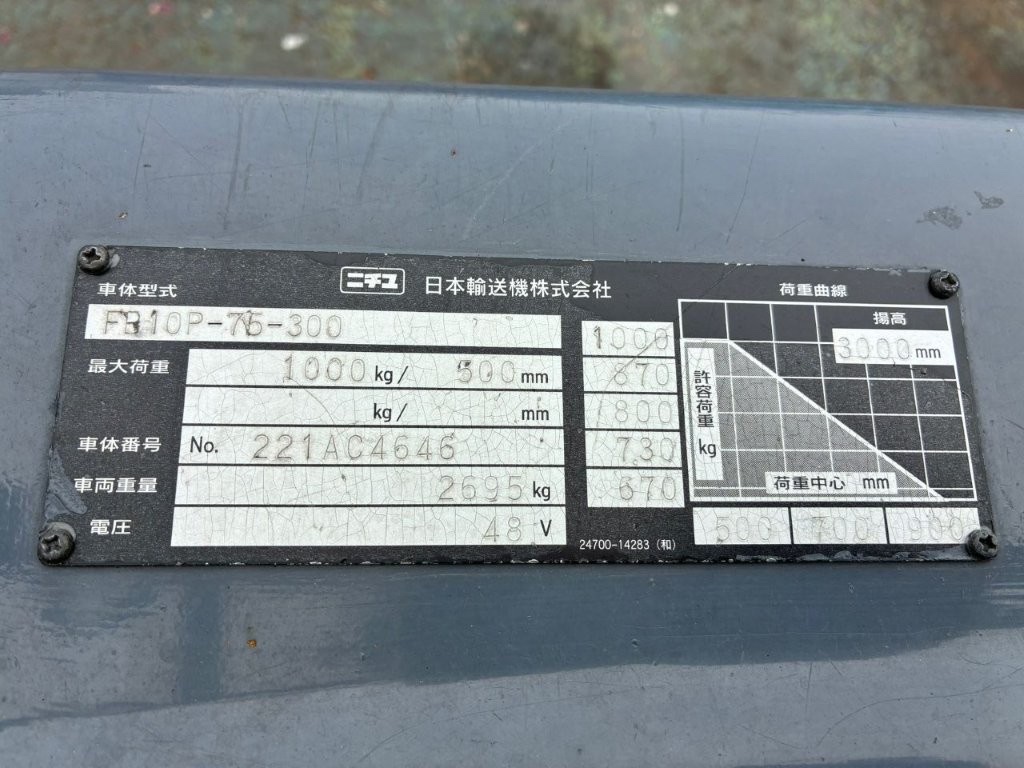tem nhôm thông số nameplate xe nâng điện nyk 221ac4646