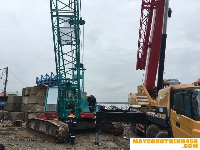 Cho thuê cẩu bánh xích 60 tấn giá rẻ nhất. Liên hệ 0989459456