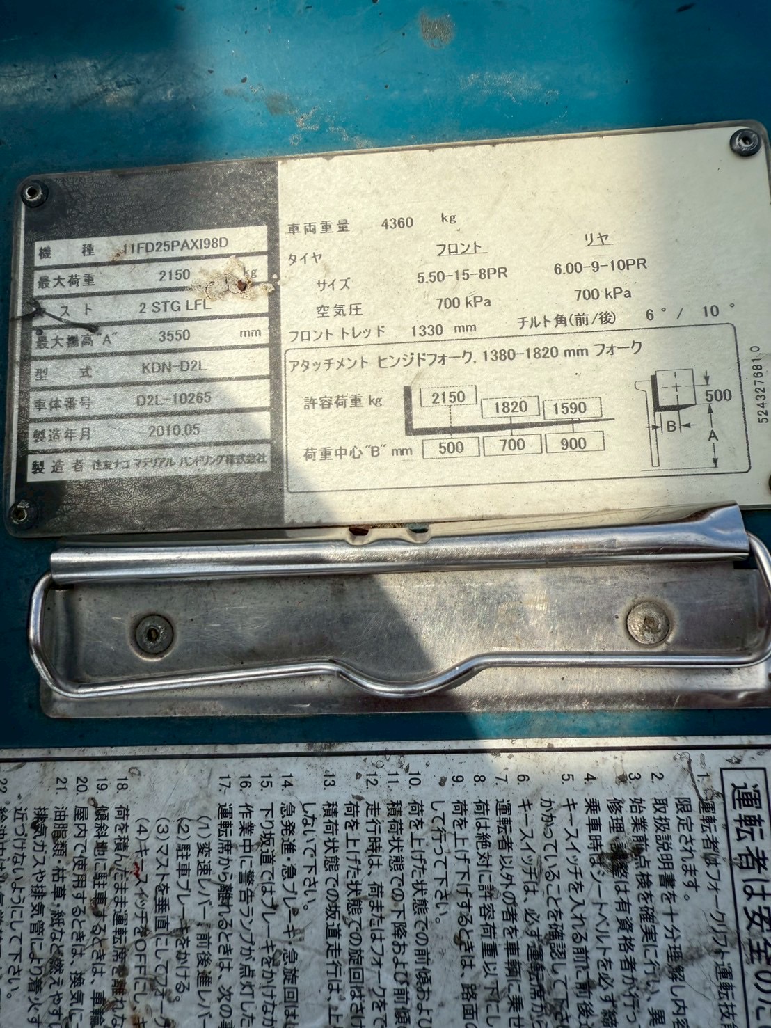 Xe nâng dầu 2,5 tấn SUMITOMO 11FD25PAXI98D số tự động gật gù lốp kép
