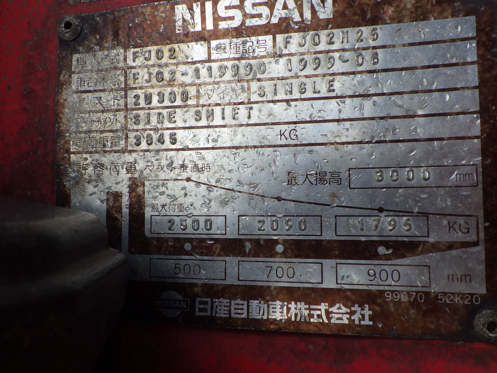 Xe nâng dầu 2,5 tấn NISSAN FJ02M25 số sàn, dịch giá cực chất