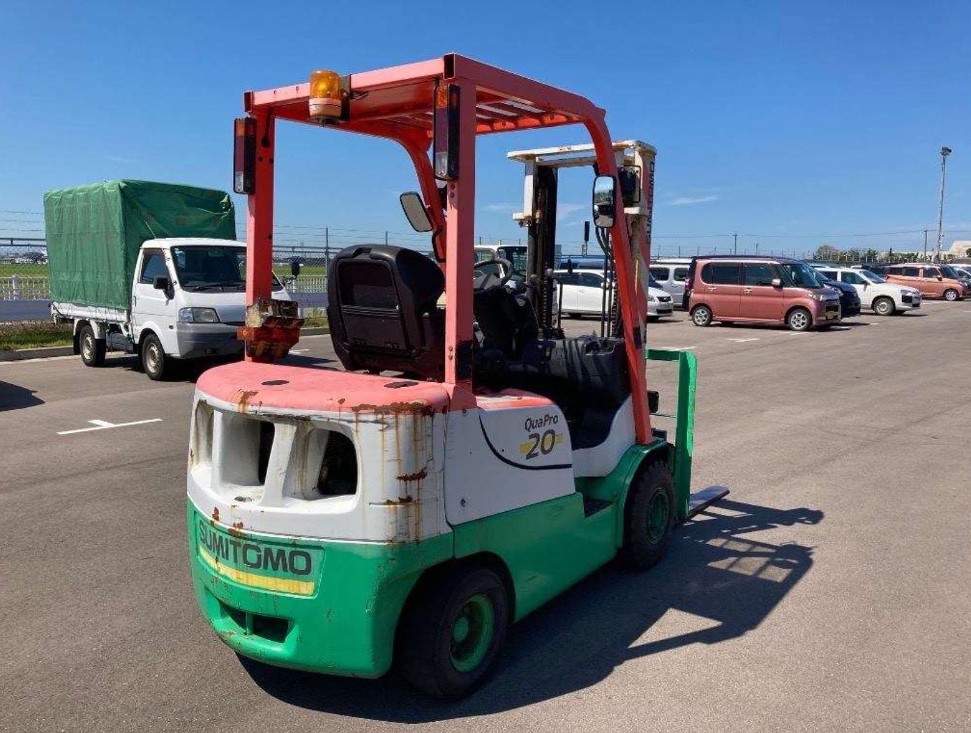 Xe nâng dầu 2 tấn SUMITOMO 03FD20PAXI92D số tự động, dịch giá cực đẹp