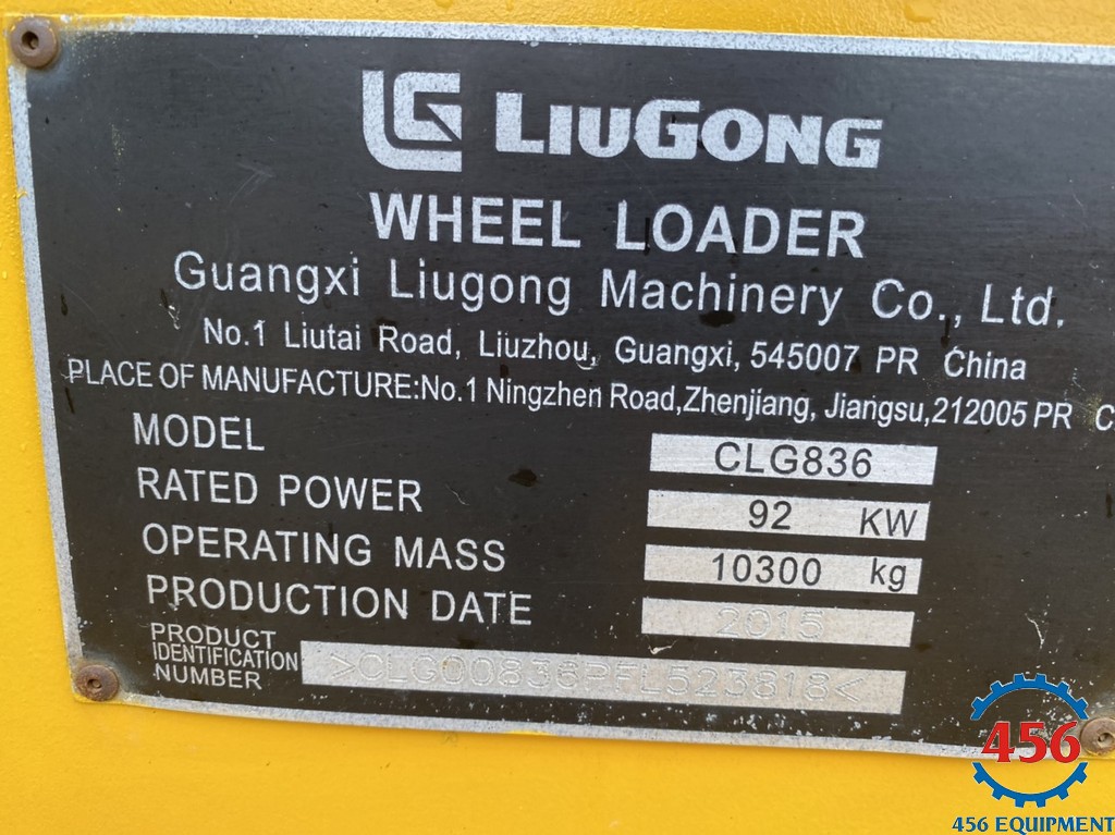 BÁN MÁY XÚC LẬT LIUGONG CŨ 836. GỌI 0989459456