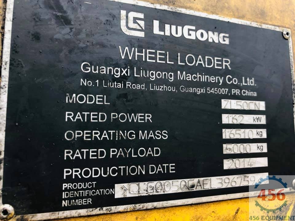 MÁY XÚC LẬT LIUGONG 50CN CŨ GẦU 3 M3 CẦN BÁN