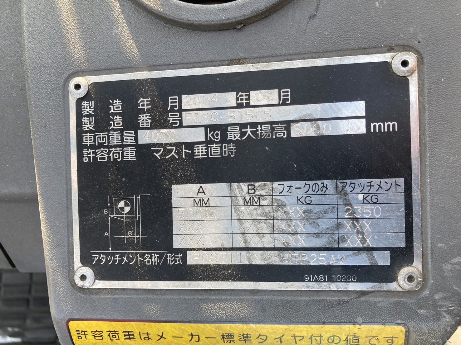 XE NÂNG DẦU MITSUBISHI FD25T F18C-51505  LH:096.235.1368