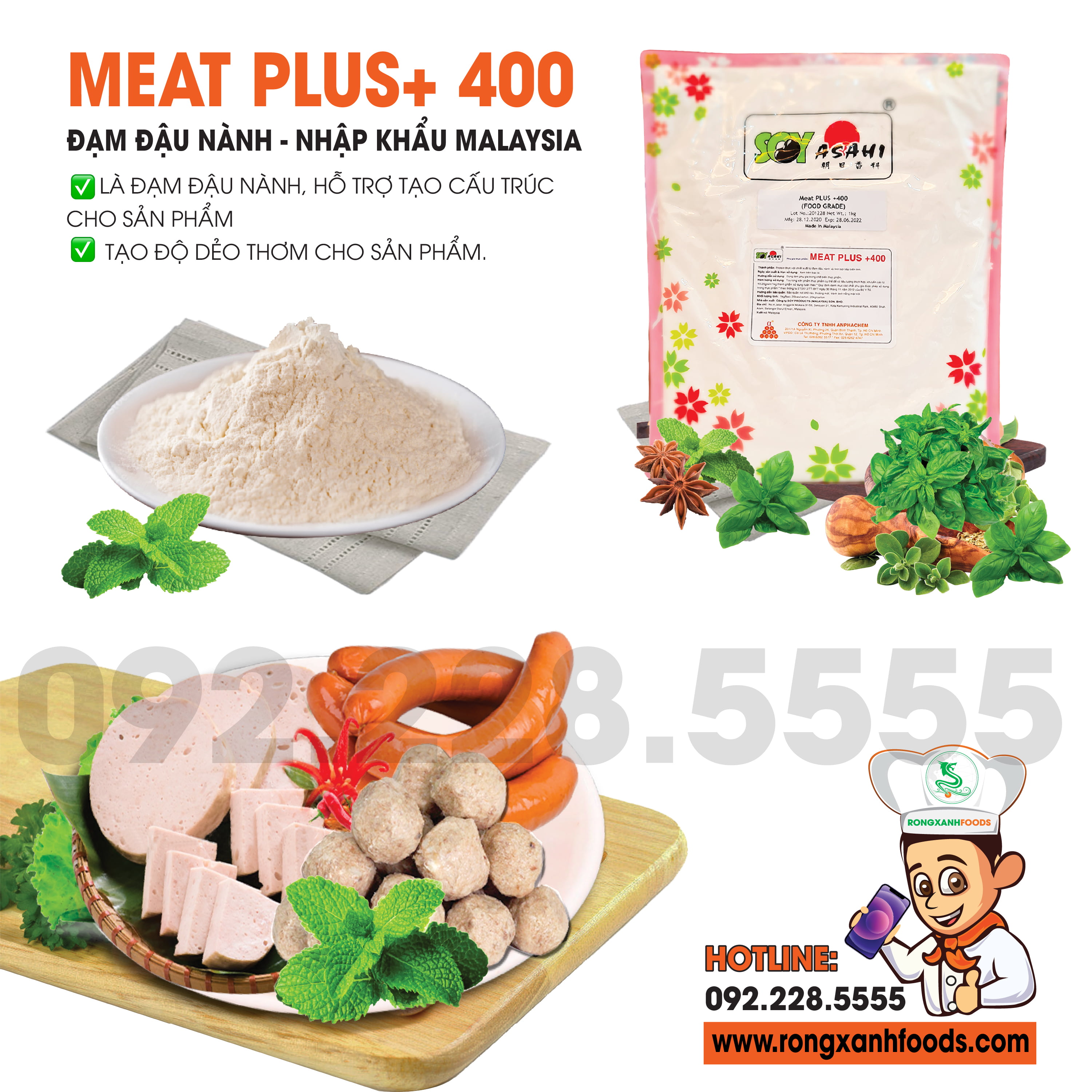 Đạm đậu nành MEAT PLUS+ 400