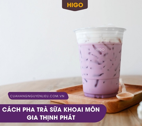 cách pha trà sữa khoai môn gia thịnh phát