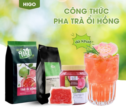 công thức pha chế trà ổi hồng wil