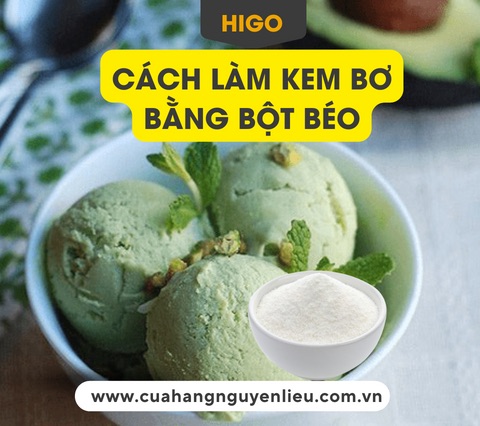 cách làm kem bơ bằng bột béo 