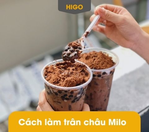 Cách làm trân châu milo bằng bột năng