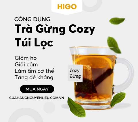 công dụng của trà gừng cozy túi lọc