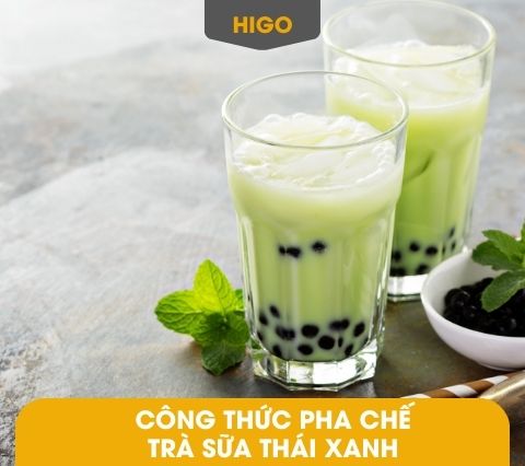 công thức pha chế trà sữa thái xanh để bán