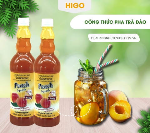 công thức pha chế trà đào