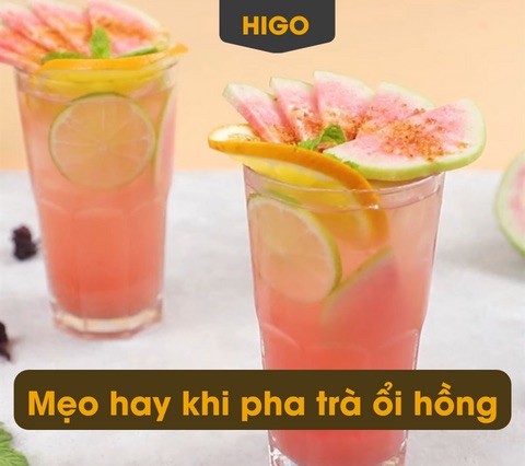 mẹo hay khi pha chế trà ổi hồng