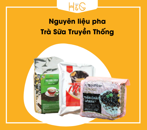 nguyên liệu pha chế trà sữa truyền thống