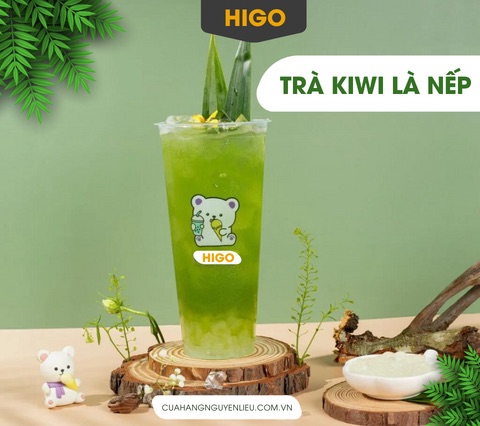 trà kiwi lá nếp