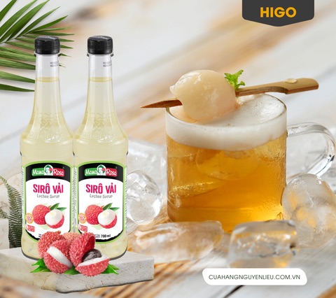 công thức pha chế cocktail vải với siro vải mama rosa