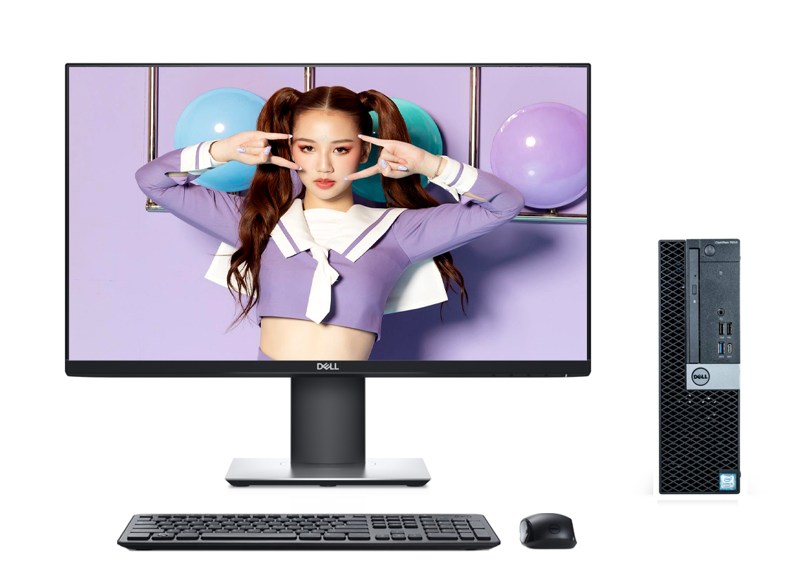 Bộ máy tính để bàn Dell OPTIPLEX 7050 - Màn hình Dell 27 inch FullHD P-Series - Chuột phím Dell