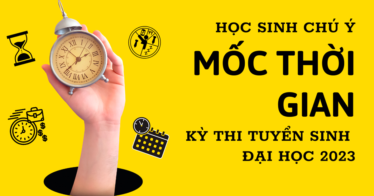 Học sinh cần nắm rõ những mốc thời gian chuẩn bị cho kỳ thi tuyển sinh Đại học 2023.