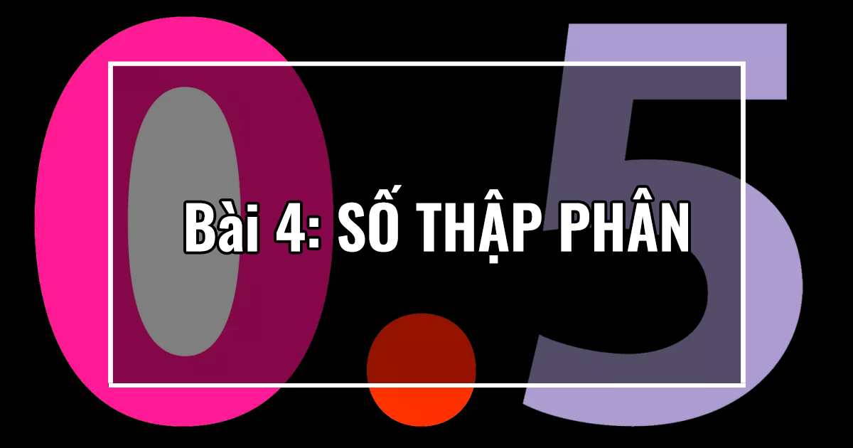 Chưong I: Bài 4: Số thập phân