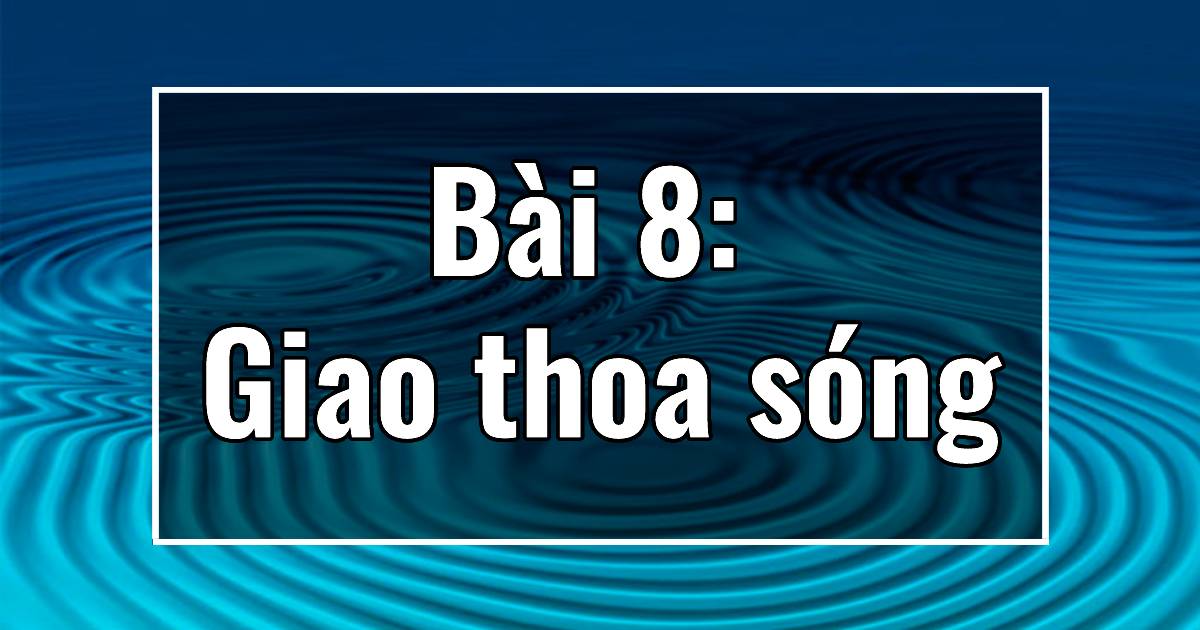 Bài 8: Giao thoa sóng