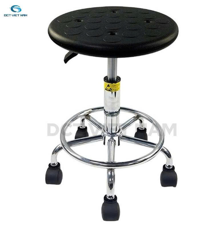 Ghế phòng sạch mặt PU 4 lỗ thoáng khí, chống tĩnh điện