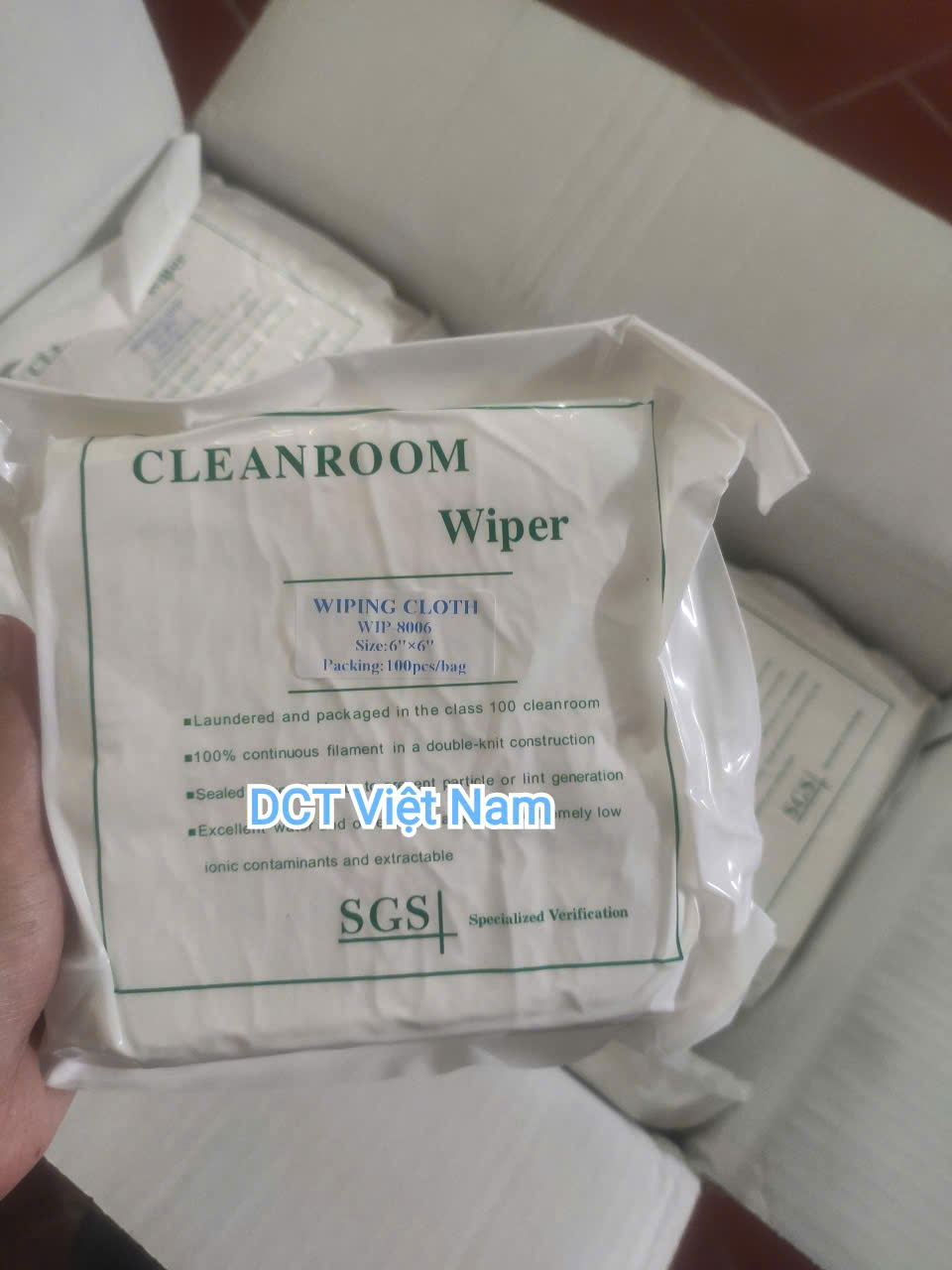 Khăn lau phòng sạch 8006 - loại khăn lau 6inch tốt nhất thị trường