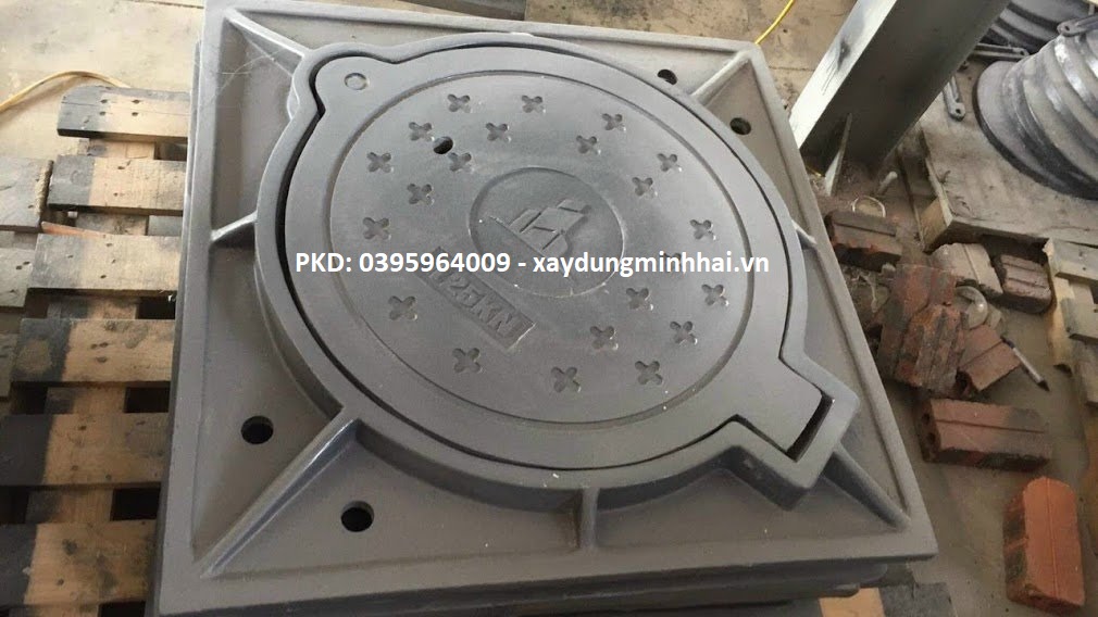 Nắp hố ga composite 850x850mm chịu tải 12,5 tấn