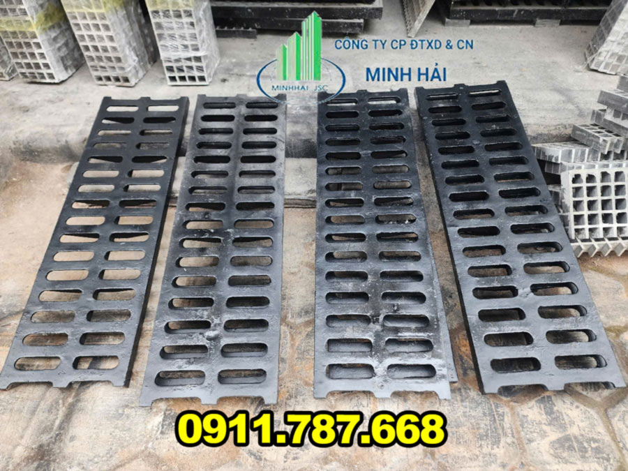 Song chắn rác gang Minh Hải kích thước 1000x300mm