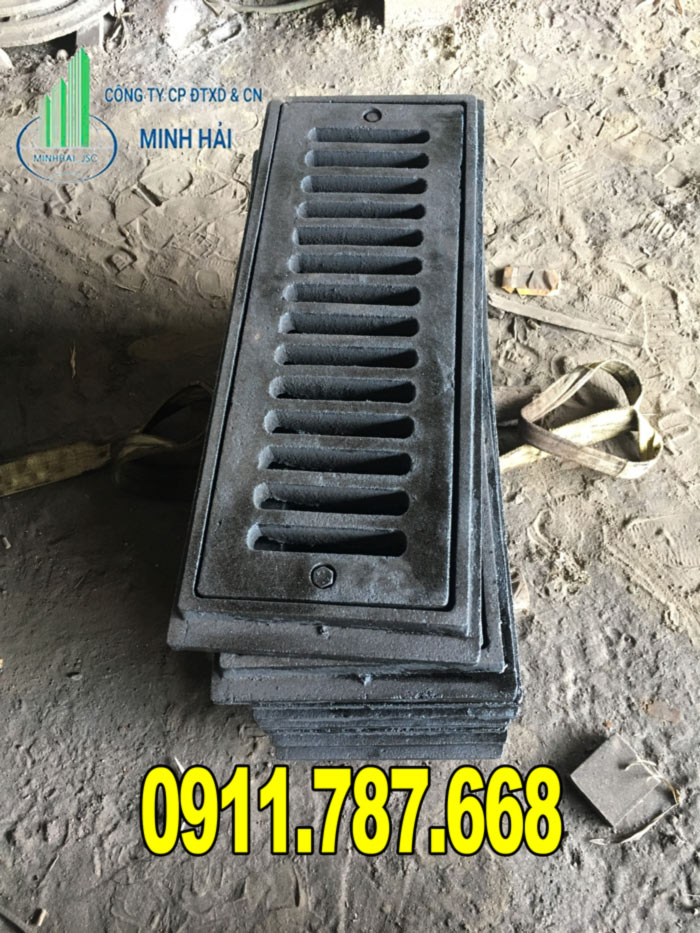 Song chắn rác gang Minh Hải kích thước 900x350mm